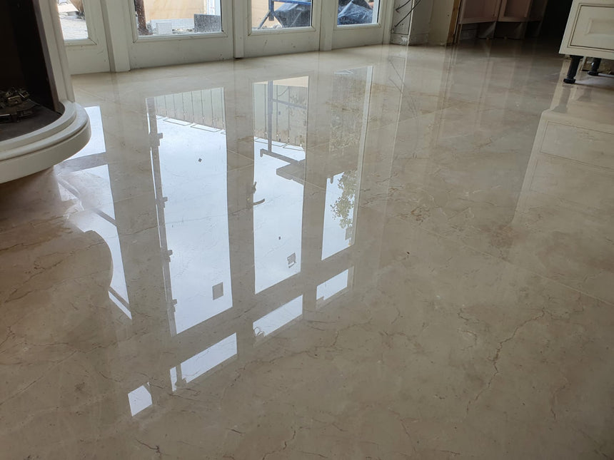 Crema Marfil Polished Marble Tile