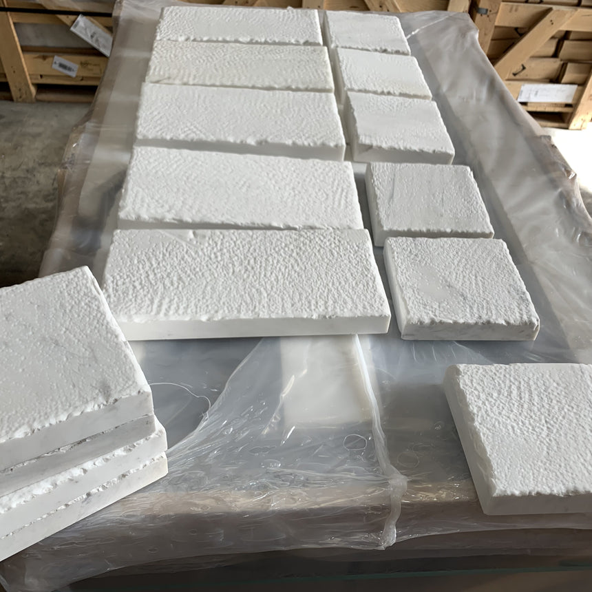 Snow White Flagstone Antico Marble Tile