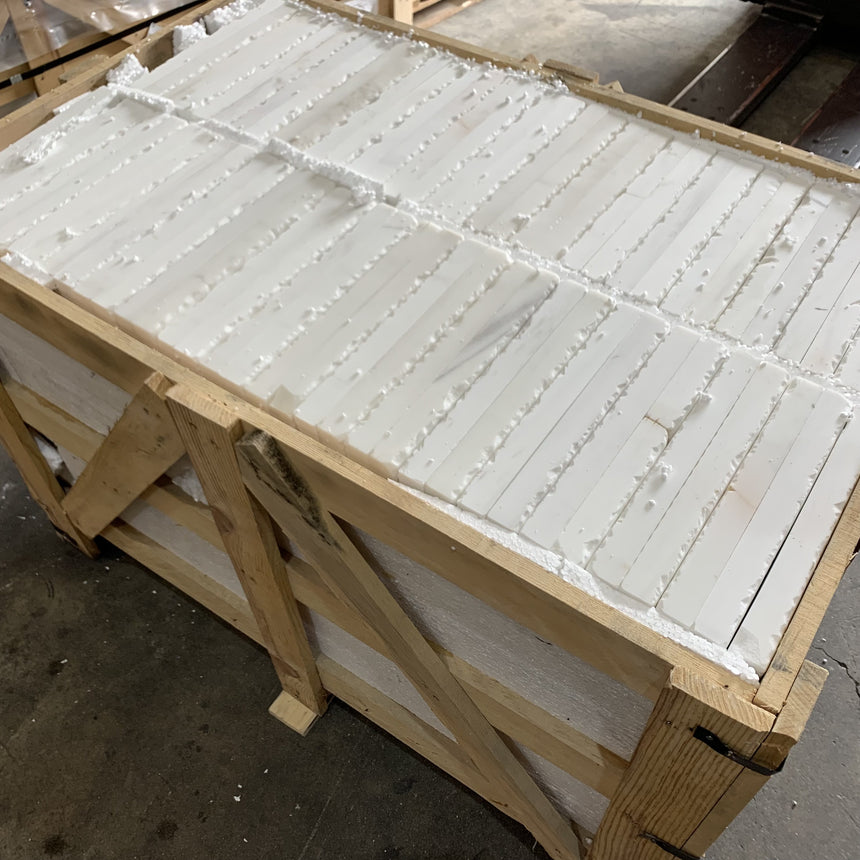 Snow White Flagstone Antico Marble Tile