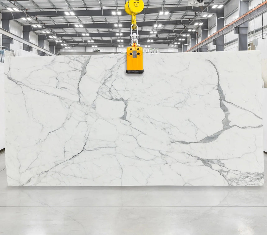 Marble Tiles - Statuario Venato Polished Marble Slab - intmarble