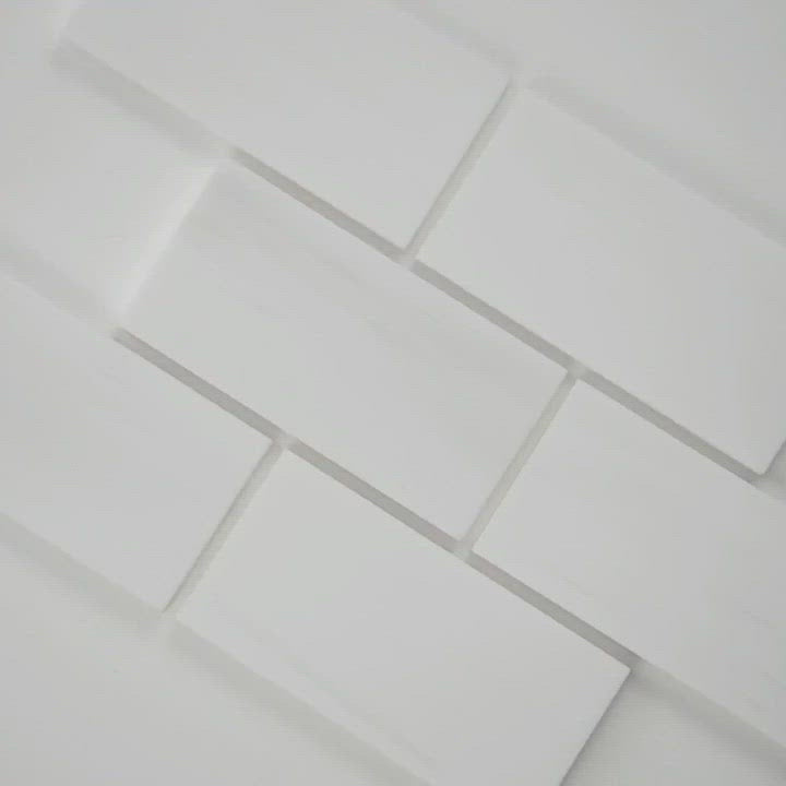 Calacatta Polished Subway Marble Tile 70x140x10mm