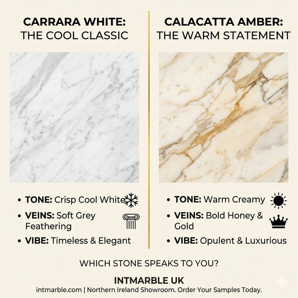 Carrara White vs. Calacatta Amber 