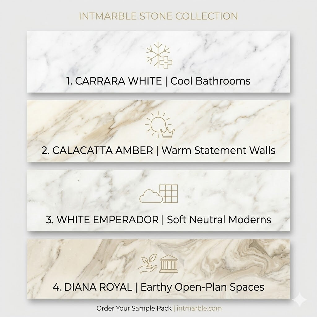 Carrara, Calacatta Amber, Marble Tiles