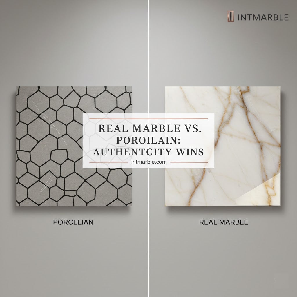Real Marble vs. Porcelain Tiles: What's the Difference? | IntMarble ...