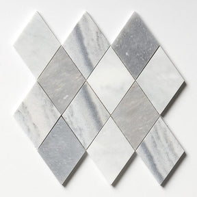 Afyon Grey, Avenza Dark & Palisandra Almas Souls Marble Mosaic Tile 237 x 267 mm