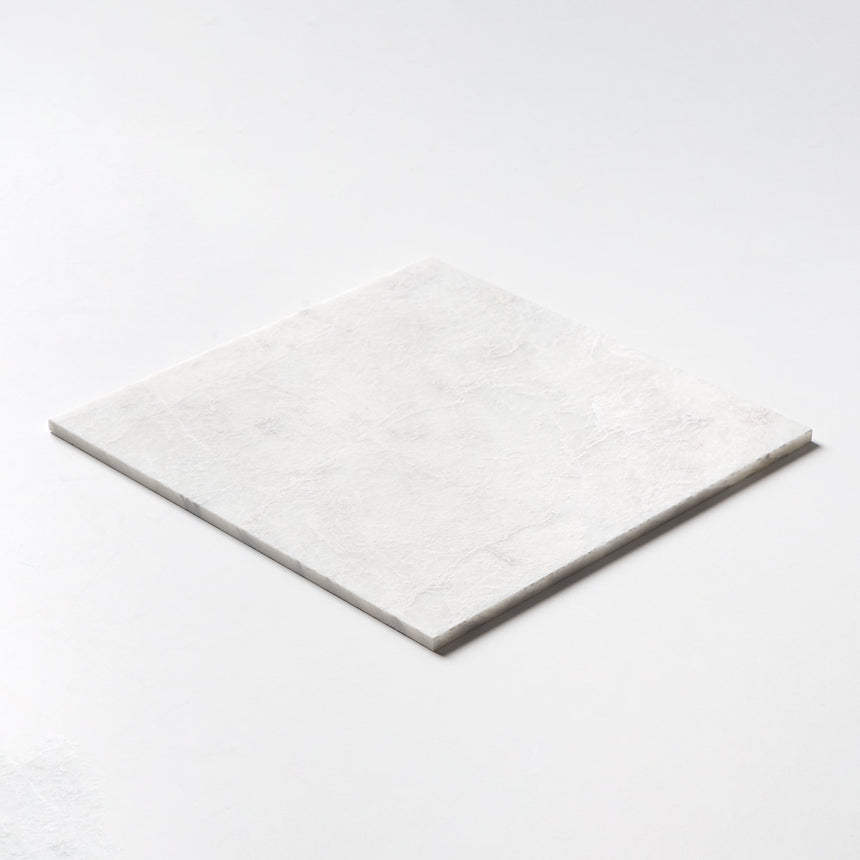 Alpina White Honed Marble Tile 305x305x10mm