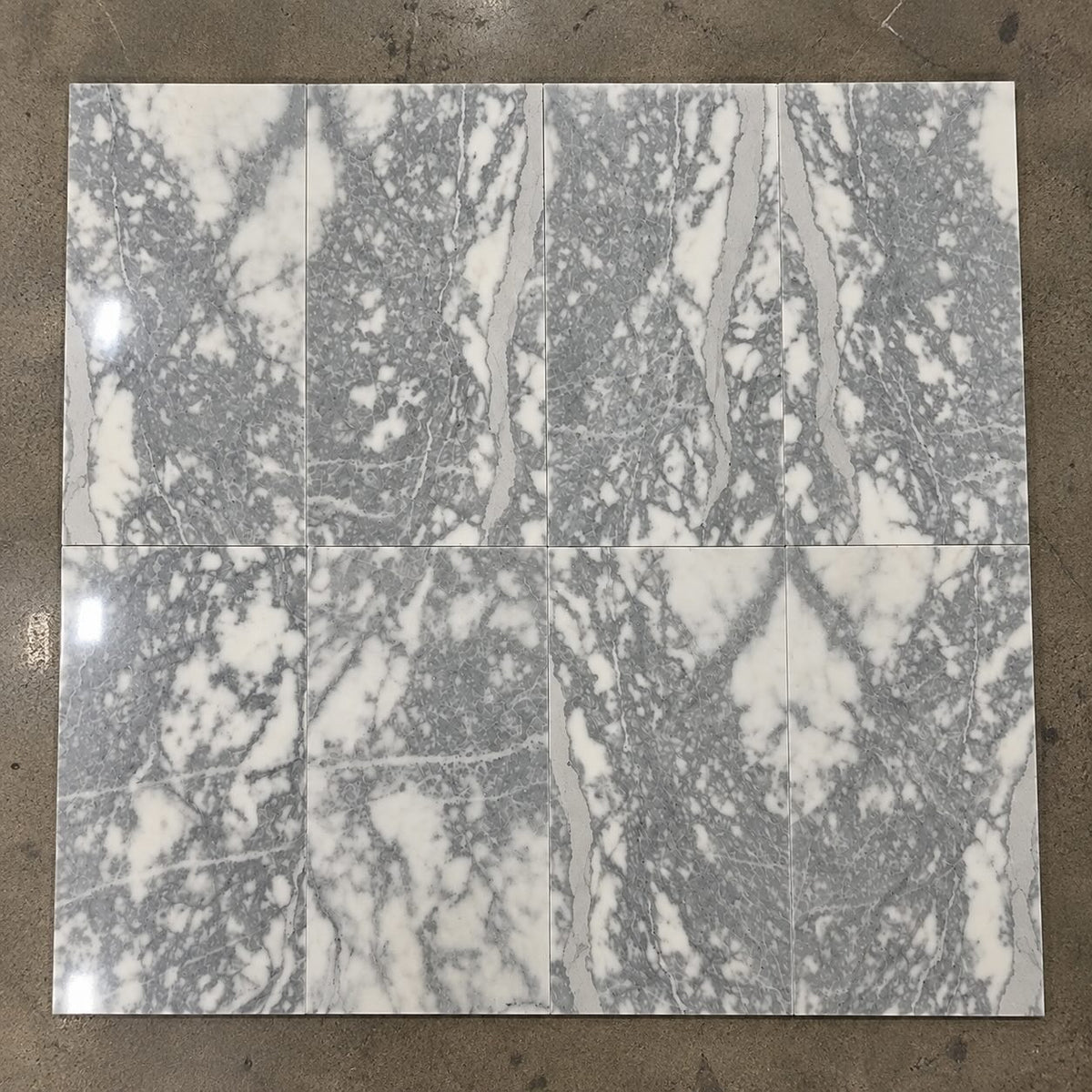 Arabescato Polished Italian Marble Tiles 305x610x10mm