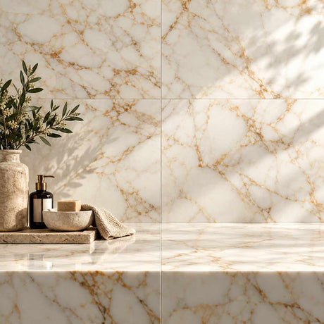 Arabescato Gold Honed Marble Square Tile 305x305x10mm
