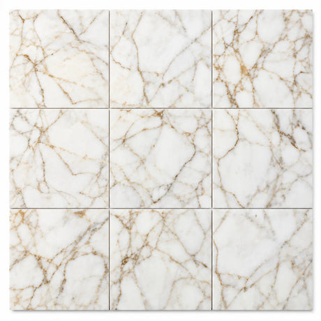 Arabescato Gold Honed Marble Square Tile 305x305x10mm