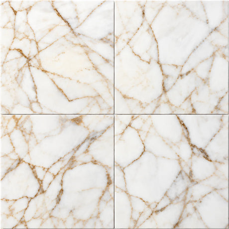 Arabescato Gold Honed Marble Square Tile 305x305x10mm