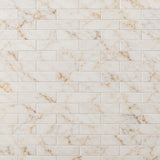 Arabescato Gold Honed Marble Linear Tile 70x305x10mm