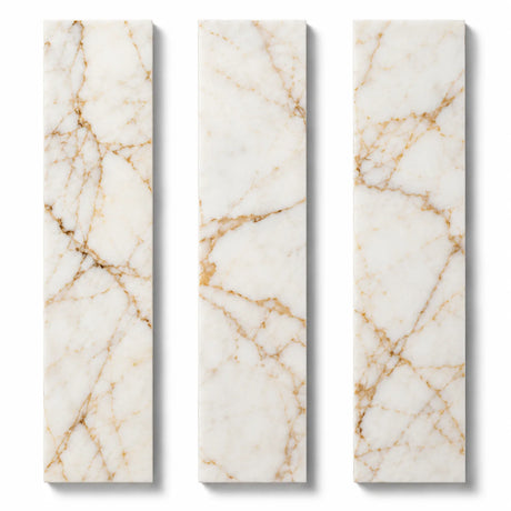 Arabescato Gold Honed Marble Linear Tile 70x305x10mm