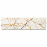 Arabescato Gold Honed Marble Linear Tile 70x305x10mm