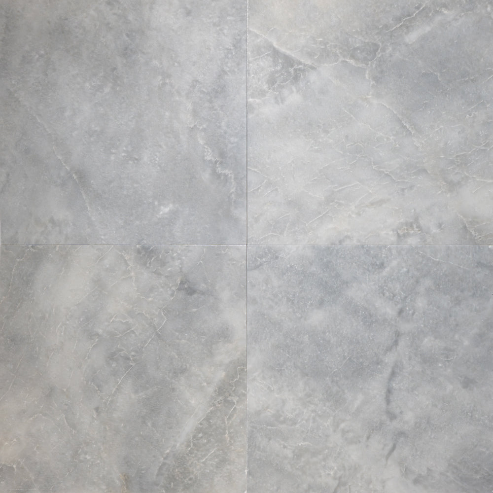 Bardiglio Honed Grey Marble Tiles 457x457x12mm