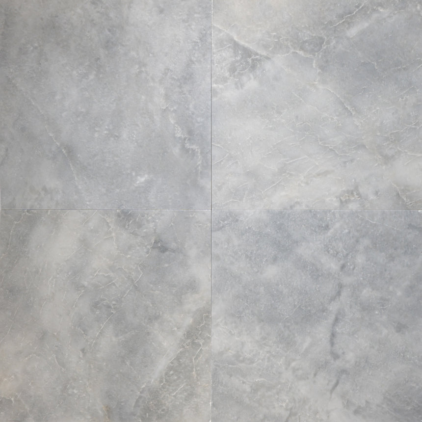 Bardiglio Honed Grey Marble Tiles 457x457x12mm