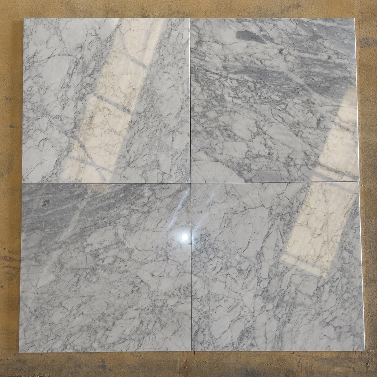 Bardiglio Polished Italian Marble Tiles 400x400mm