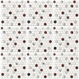 Bianco Dolomite Hexagon Matt Polished Marble Mosaic Sheet (25 × 25 mm)