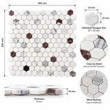Bianco Dolomite Hexagon Matt Polished Marble Mosaic Sheet (25 × 25 mm)