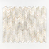 Calacatta Amber Honed Marble Herringbone Mosaic | 15x75mm Chip