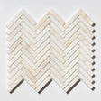 Calacatta Amber Honed Marble Herringbone Mosaic | 15x75mm Chip