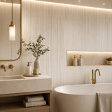 Calacatta Amber Honed Marble Iggy Maxi Mosaic