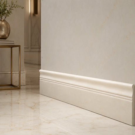 Calacatta Amber Honed Baseboard Skirting Board 130x305x20mm