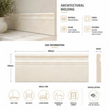 Calacatta Amber Marble Polished Skirting Board 305x120x20mm