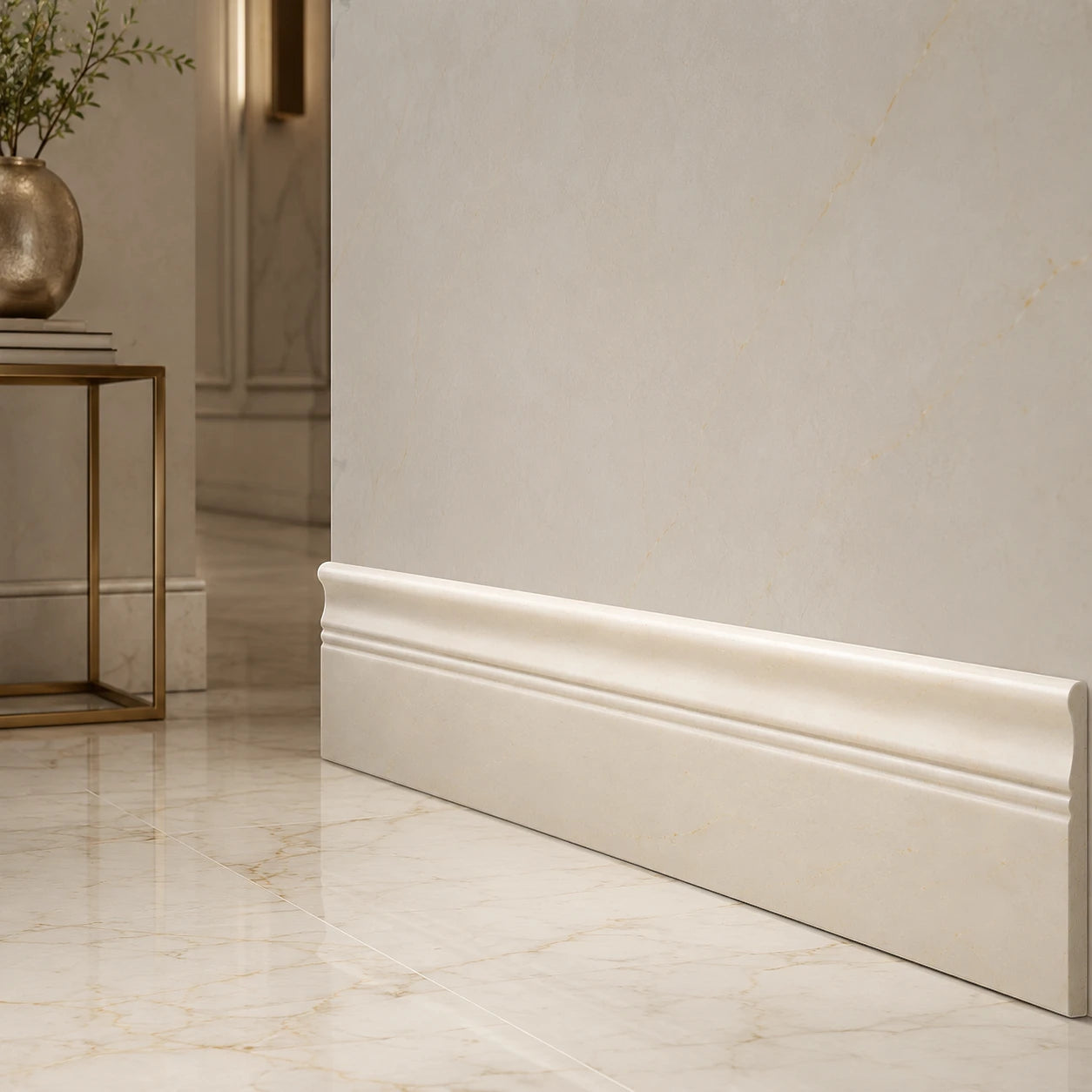 Calacatta Amber Marble Polished Skirting Board 305x120x20mm