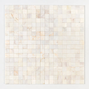 Calacatta Amber Polished Marble Mosaic Tile