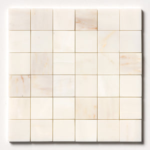 Calacatta Amber Polished Marble Mosaic Tile