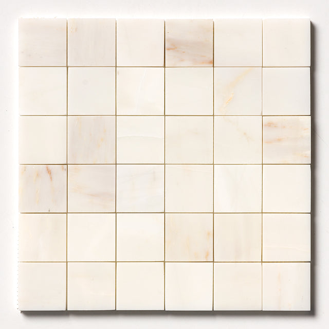 Calacatta Amber Polished Marble Mosaic Tile