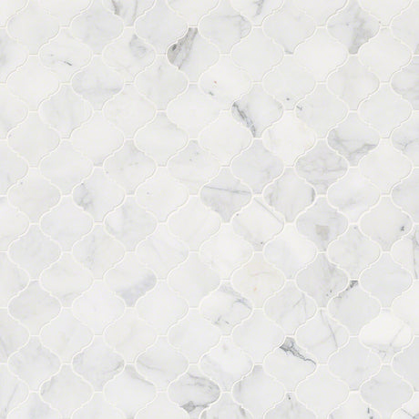 Calacatta Arabesque Marble Mosaic Tiles