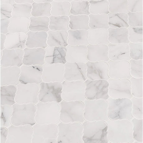 Calacatta Arabesque Marble Mosaic Tiles