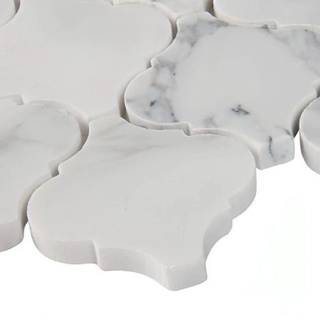 Calacatta Arabesque Marble Mosaic Tiles
