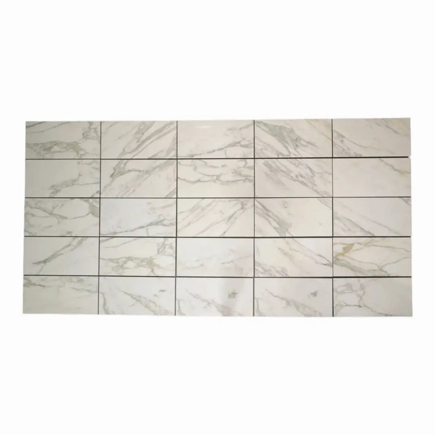 Calacatta Bergoni Polished Italian Marble Tile – 305 × 610 × 10 mm