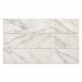 Calacatta Bergoni Polished Italian Marble Tile 305 × 610 mm