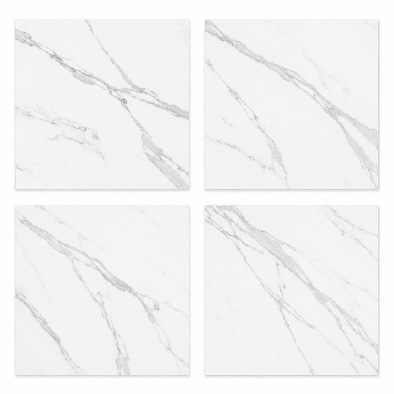 Calacatta Bergoni Polished Italian Marble Tiles | 457x457x10mm