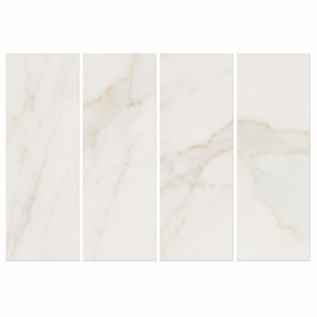 Calacatta Cremo Polished Italian Marble Tiles | Subway Metro | 150x300x10mm