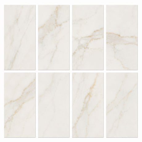 Calacatta Cremo Polished Italian Marble Tiles | Subway Metro | 150x300x10mm