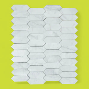 Calacatta Marble Mosaic Picket Tile