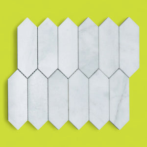 Calacatta Marble Mosaic Picket Tile