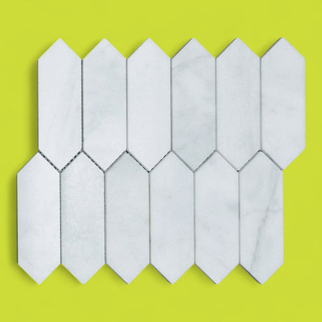 Calacatta Marble Mosaic Picket Tile