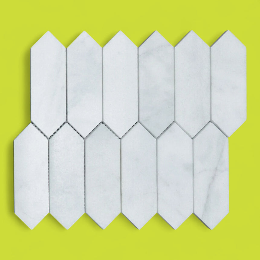 Calacatta Marble Mosaic Picket Tile