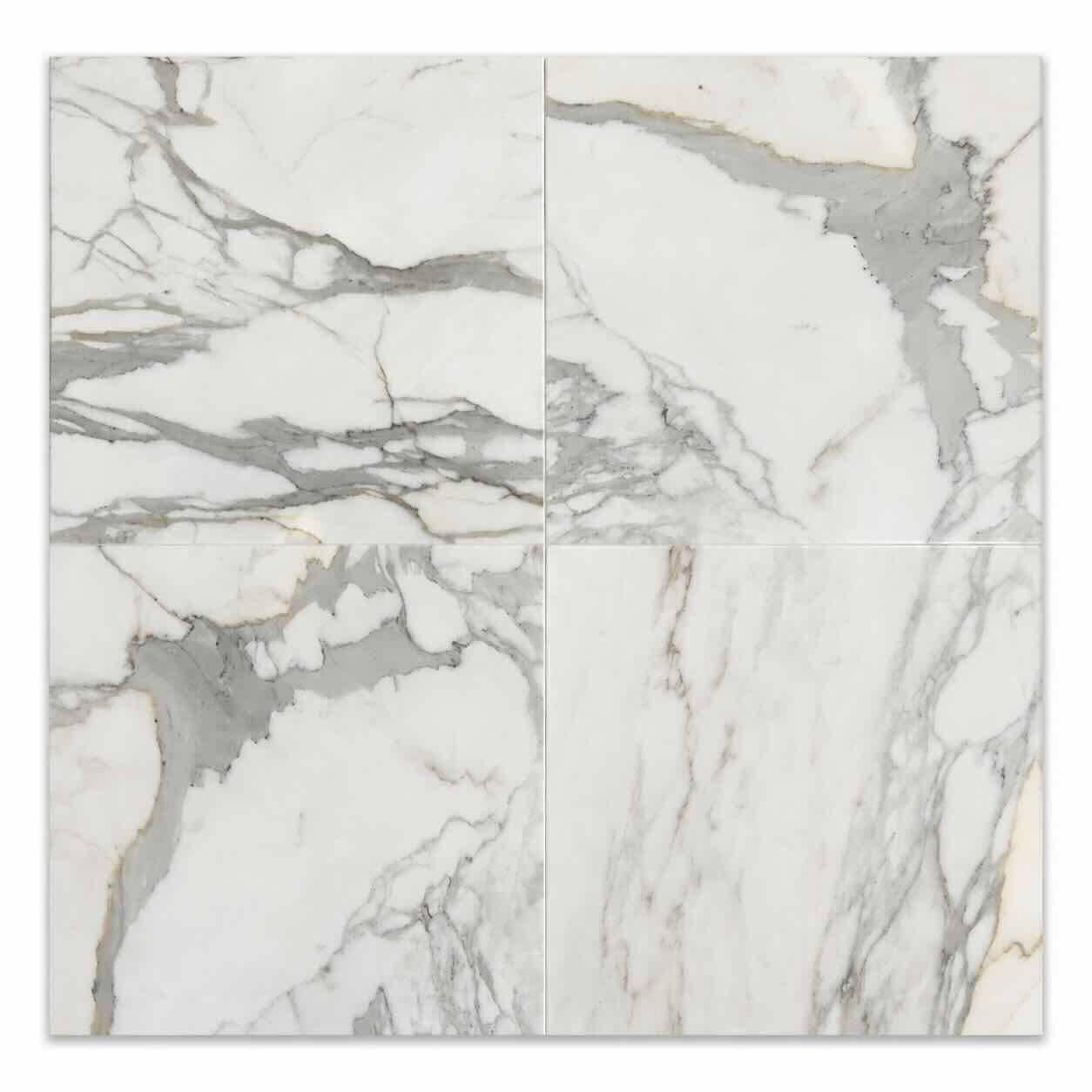Calacatta Oro Polished Italian Marble Tiles 400x400mm
