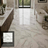 Calacatta Oro Polished Italian Marble Tiles 400x400mm