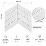 Calacatta Pearly Marble Chevron Mosaic 250x370x10mm