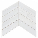 Calacatta Pearly Marble Chevron Mosaic 250x370x10mm