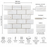 Calacatta Pearly Subway Marble Mosaic 50x100x10mm