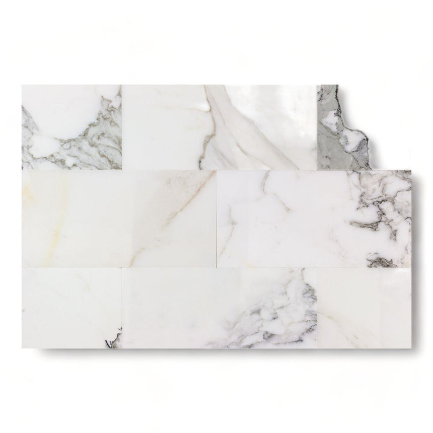 Calacatta Subways Special Cut Marble Tiles 150x300x10mm