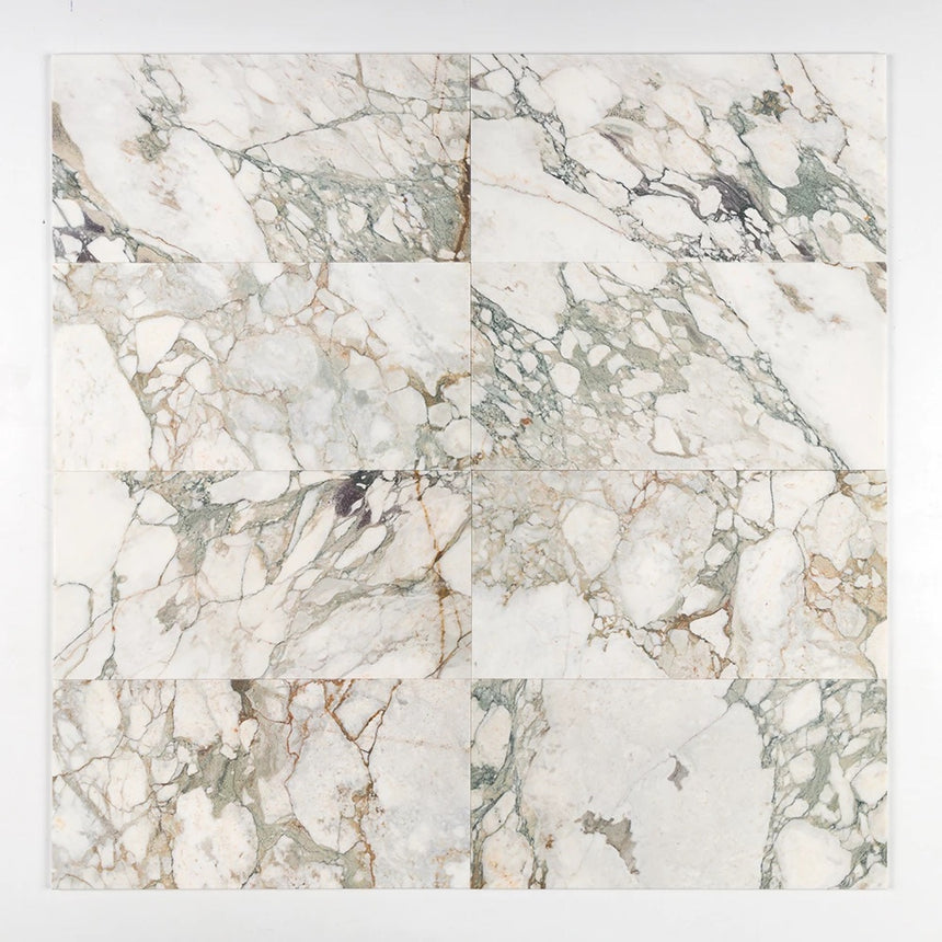 Calacatta Verda Polished Green Marble Tile